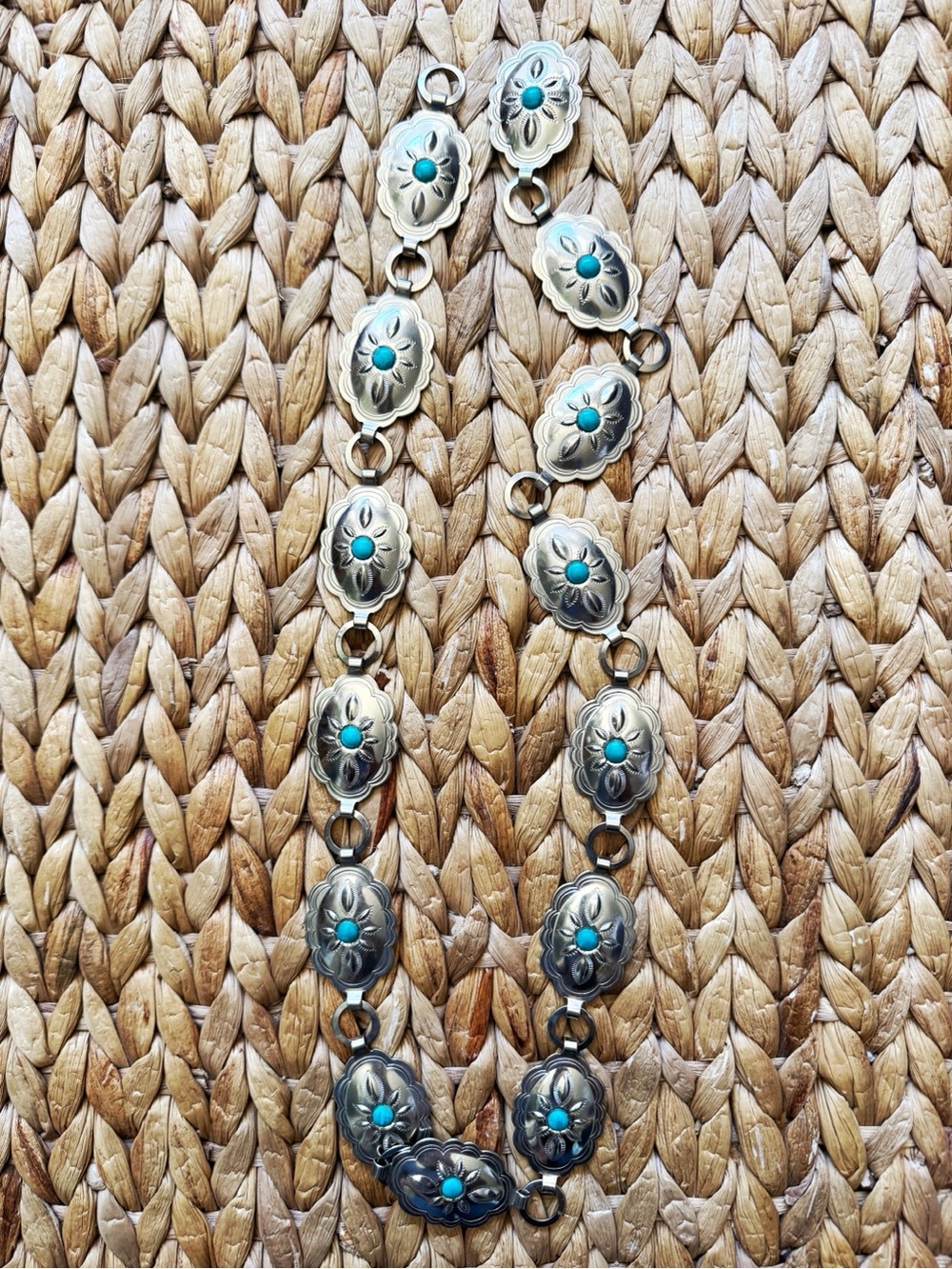 Silver Turquoise Concho Belt